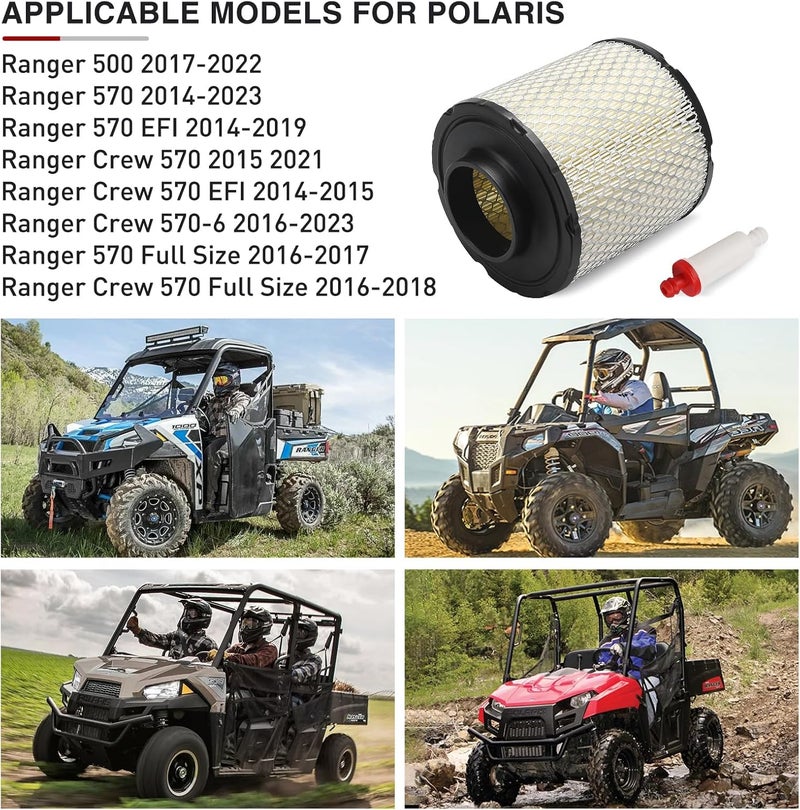 Lonsda 7082037 Air filter for Polaris Ranger 570 500 570 SP 570 EFI 570 Crew ACE 325 500 570 Full Size Midsize Side by Side 2014 2015 2016 2017 2018 2019 2020 2021 2022 2023 Replace for 7082037 2521372 - Image 3